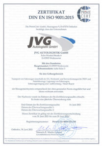 JVG Autologistik - Prime Cert